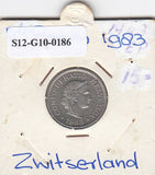S12-G10-0186 Switzerland 10 rappen 1983  VF KM# 27