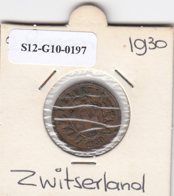 S12-G10-0197 Switzerland 2 rappen 1930  XF KM# 4.2b