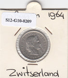 S12-G10-0209 Zwitserland 20 rappen 1964 Zfr KM# 29a