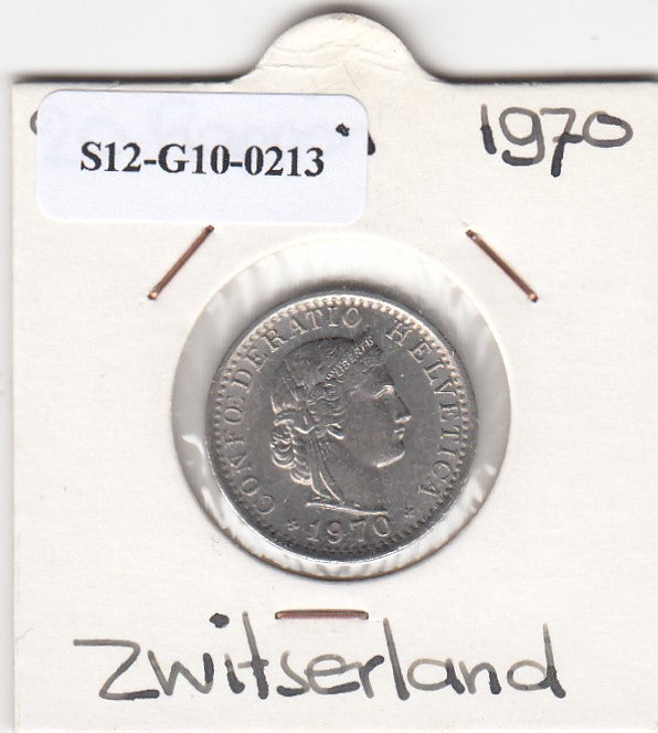 S12-G10-0213 Zwitserland 20 rappen 1970 XF KM# 29a