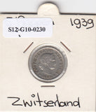 S12-G10-0230 Switzerland 5 rappen 1939  VF KM# 26b