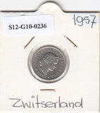 S12-G10-0236 Zwitserland 5 rappen 1957 VF KM# 26
