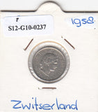 S12-G10-0237 Switzerland 5 rappen 1958  VF KM# 26