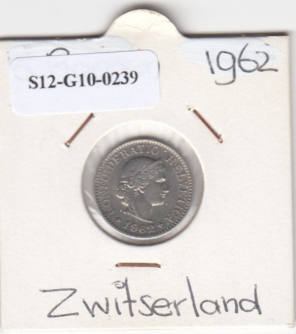 S12-G10-0239 Zwitserland 5 rappen 1962 ZK KM# 26