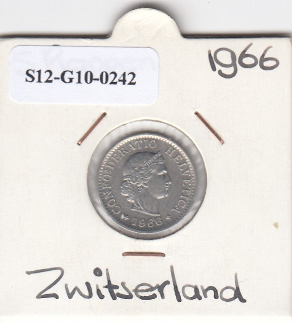 S12-G10-0242 Switzerland 5 rappen 1966  VF/XF KM# 26