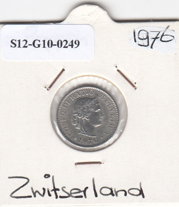 S12-G10-0249 Switzerland 5 rappen 1976  VF/XF KM# 26