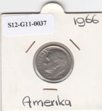 S12-G11-0037 Verenigde staten Dime 1966   VF KM195A