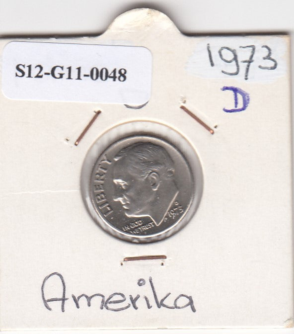 S12-G11-0048 Verenigde staten Dime 1973 D VF KM195A