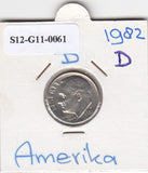S12-G11-0061 Verenigde Staten Dime 1982 D ZFR/PR KM195A