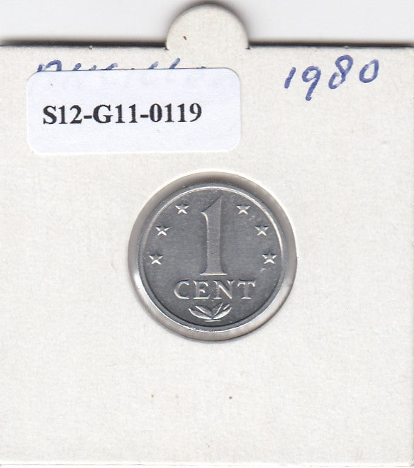 S12-G11-0119 Antillen 1 cent 1980  VF+ KM8a