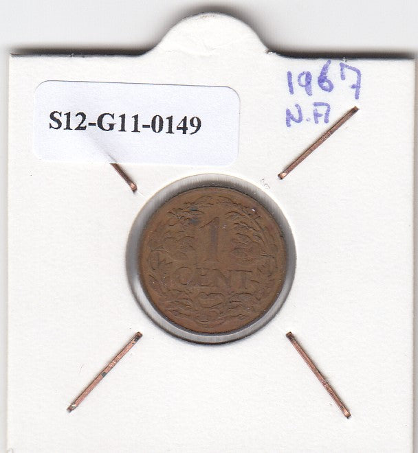 S12-G11-0149 Antillen 1 cent 1967  XF KM1
