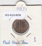 S12-G11-0156 Antillen 1 cent 1971  VF KM8