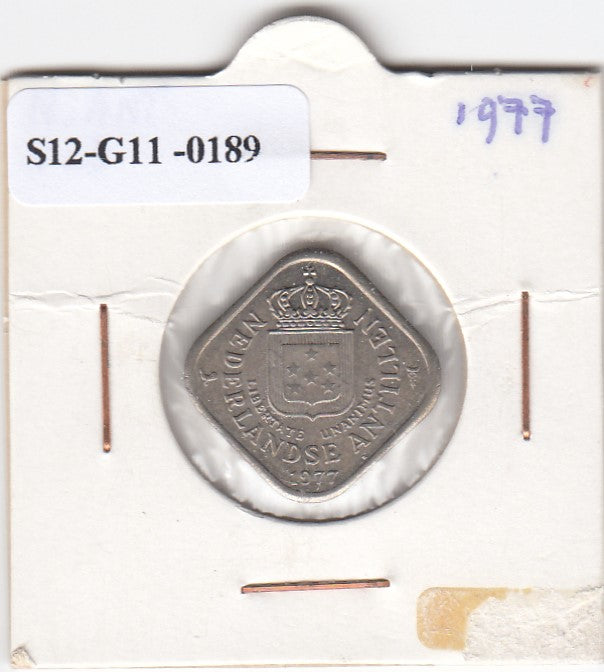 S12-G11-0189 Antillen 5 cent 1977  XF KM13