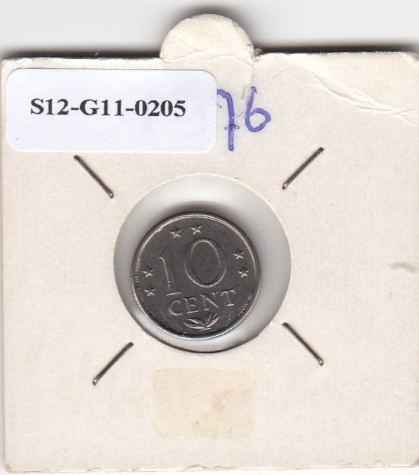S12-G11-0205 Antillen 10 cent 1976  XF KM10