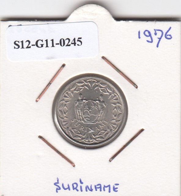 S12-G11-0245 Suriname 25 cent 1976    XF KM14