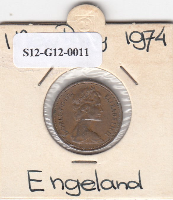 S12-G12-0011 Verenigd Koninkrijk 1 new penny 1974  VF KM# 915