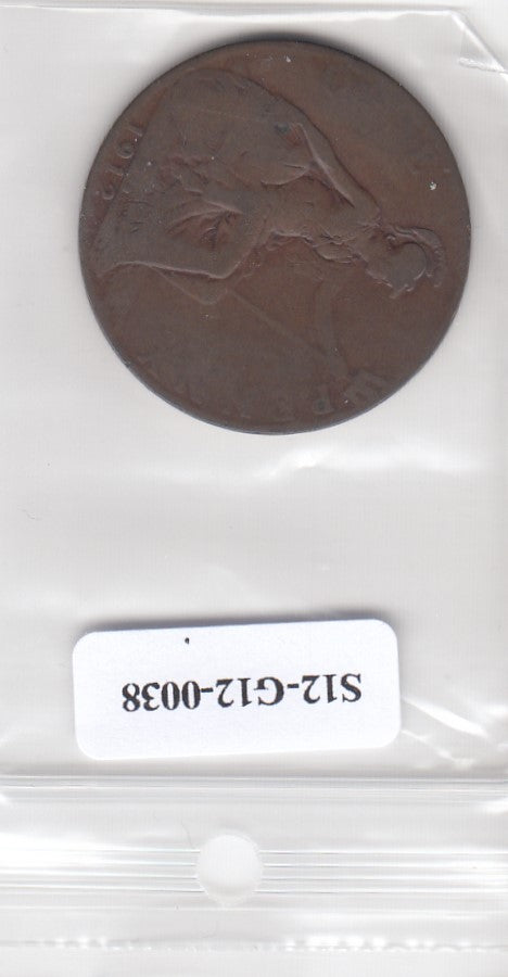 S12-G12-0038 Great Britain 1 penny 1912  FI KM# 810