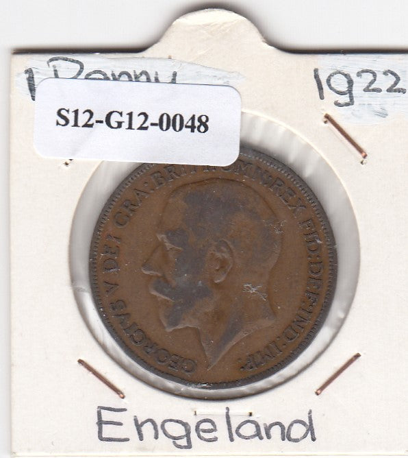 S12-G12-0048 Verenigd Koninkrijk 1 penny 1922  VF KM# 810