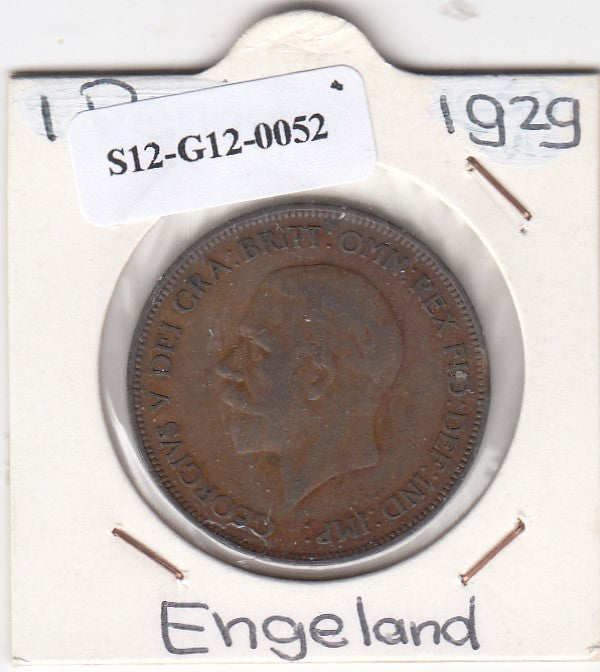 S12-G12-0052 Verenigd Koninkrijk 1 penny 1929  VF KM# 838