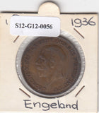 S12-G12-0056 Verenigd Koninkrijk 1 penny 1936  VF KM# 838