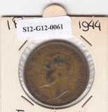 S12-G12-0061 Verenigd Koninkrijk 1 penny 1944  VF KM# 845