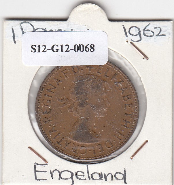 S12-G12-0068 Verenigd Koninkrijk 1 penny 1962  VF KM# 897
