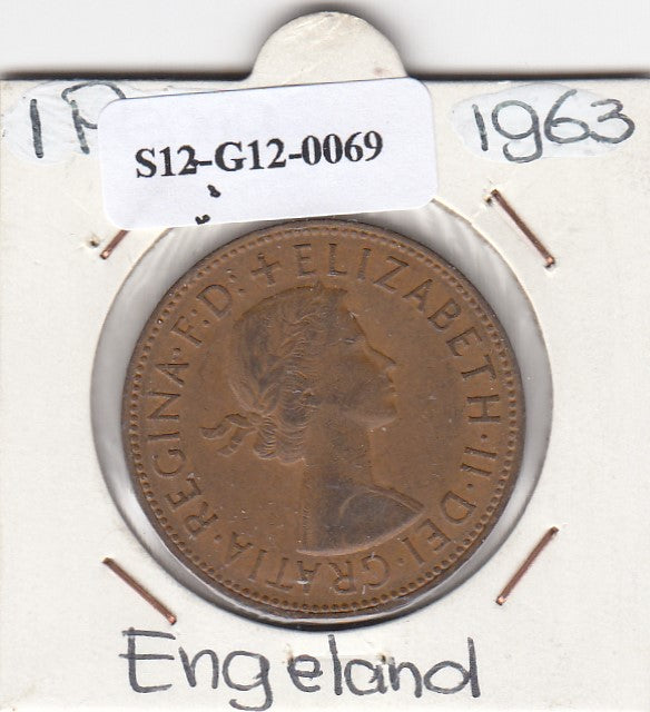 S12-G12-0069 Verenigd Koninkrijk 1 penny 1963  VF KM# 897