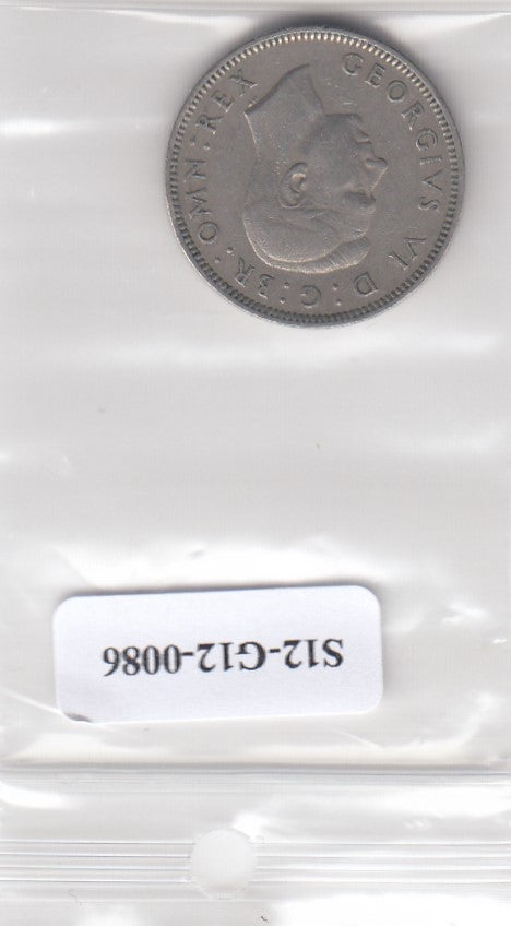 S12-G12-0086 United Kingdom 1 shilling 1949 VF KM# 876 English arms, lion standing on top of crown