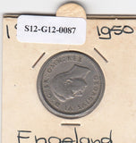 S12-G12-0087 United Kingdom 1 Shilling 1950 VF KM# 877 Scottish crest, lion sejant affronté