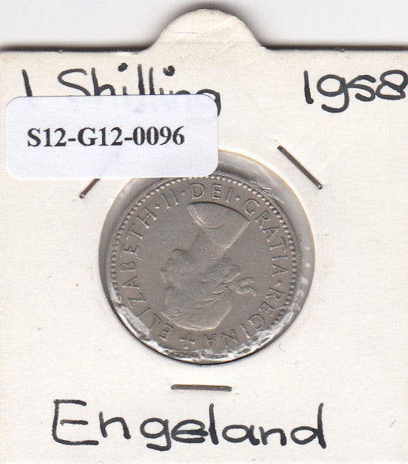 S12-G12-0096 Verenigd Koninkrijk 1 shilling 1958  VF KM# 905 Scottish arms, lion rampant left on crowned shield