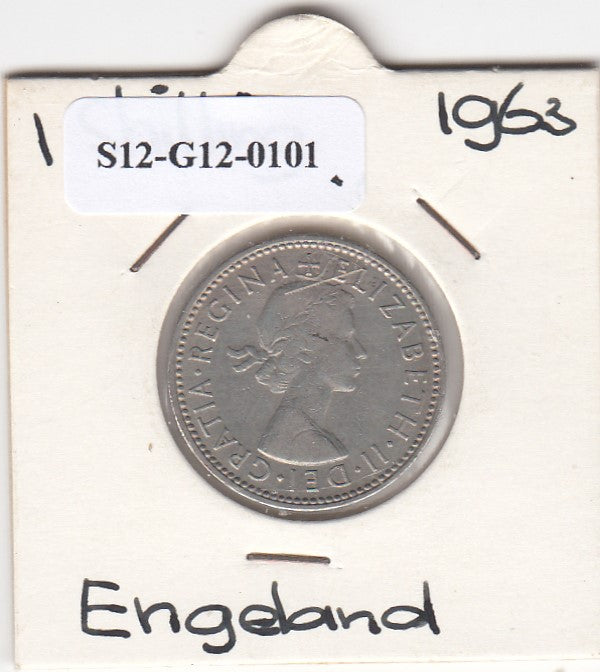 S12-G12-0101 Verenigd Koninkrijk 1 shilling 1963  VF KM# 905 Scottish arms, lion rampant left on crowned shield