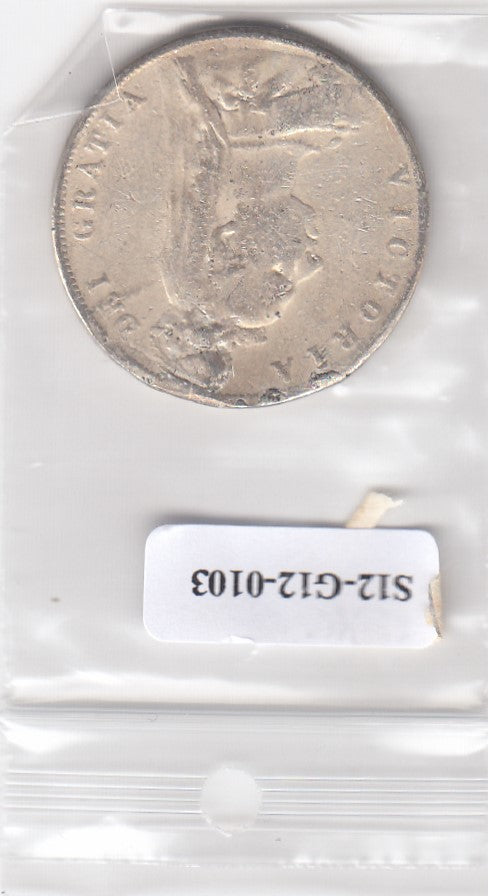 S12-G12-0103 Verenigd Koninkrijk ½ crown 1891 VG/FI KM# 764 zilver