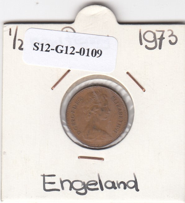S12-G12-0109 Verenigd Koninkrijk ½ new penny 1973  VF KM# 914