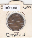 S12-G12-0125 Verenigd Koninkrijk ½ penny 1933  ZF KM# 837