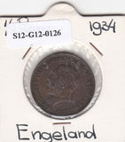 S12-G12-0126 Verenigd Koninkrijk ½ penny 1934  ZF KM# 837