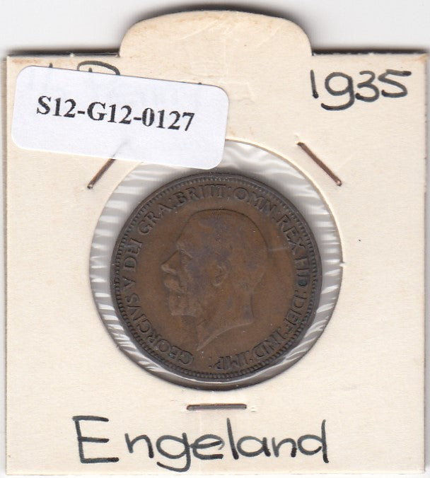 S12-G12-0127 Verenigd Koninkrijk ½ penny 1935 VF KM# 837