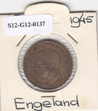 S12-G12-0137 Verenigd Koninkrijk ½ penny 1945  VF KM# 844