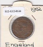 S12-G12-0144 Verenigd Koninkrijk ½ penny 1952  VF KM# 882