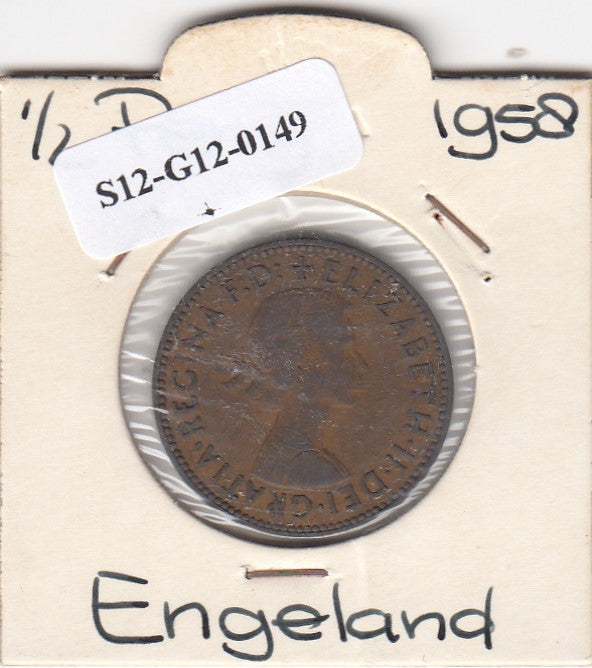 S12-G12-0149 Verenigd Koninkrijk ½ penny 1958  VF KM# 896