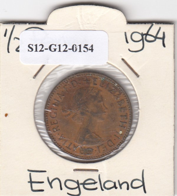 S12-G12-0154 Verenigd Koninkrijk ½ penny 1964  VF KM# 896