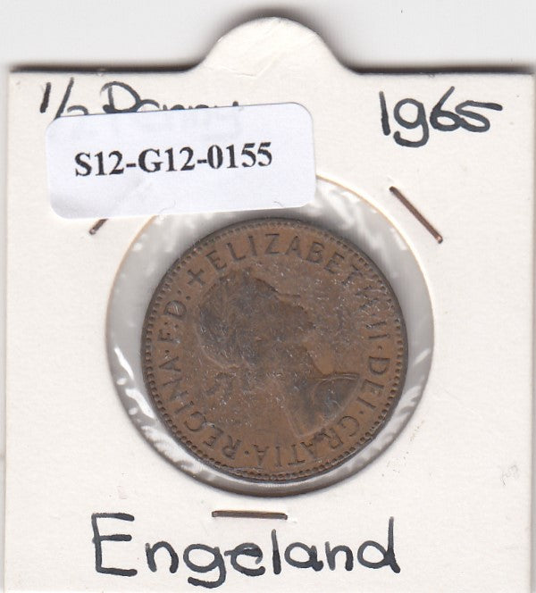 S12-G12-0155 Verenigd Koninkrijk ½ penny 1965 VF KM# 896