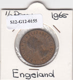 S12-G12-0155 Verenigd Koninkrijk ½ penny 1965 VF KM# 896