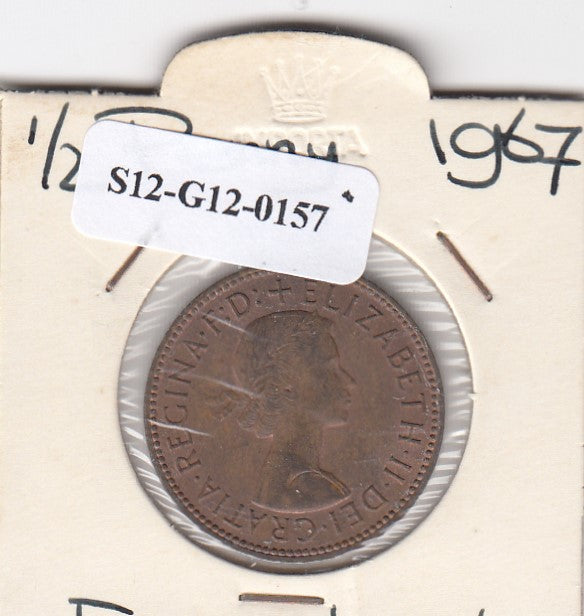 S12-G12-0157 Verenigd Koninkrijk ½ penny 1967  VF KM# 896