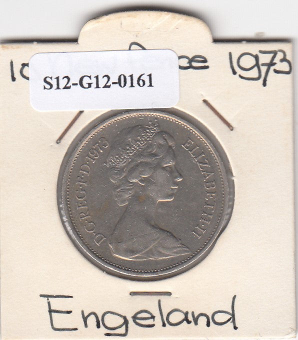 S12-G12-0161 Verenigd Koninkrijk 10 new pence 1973  VF KM# 912