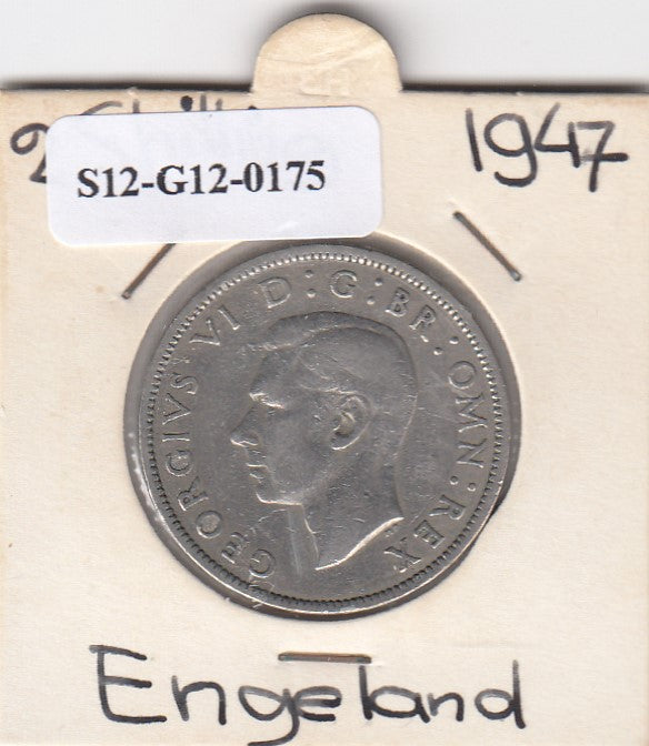 S12-G12-0175 United Kingdom 2 shillings (florin) 1947 VF KM# 865
