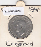 S12-G12-0175 United Kingdom 2 shillings (florin) 1947 VF KM# 865