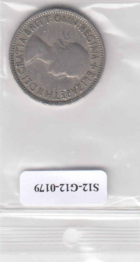 S12-G12-0179 United Kingdom 2 shillings (florin) 1953  VF KM# 892