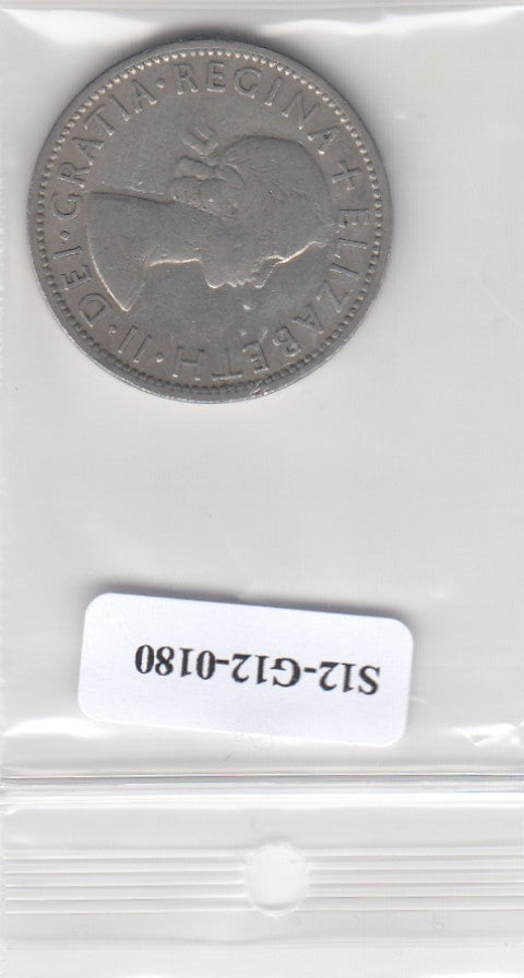 S12-G12-0180 Verenigd Koninkrijk 2 shilling (florin) 1954  VF KM# 906