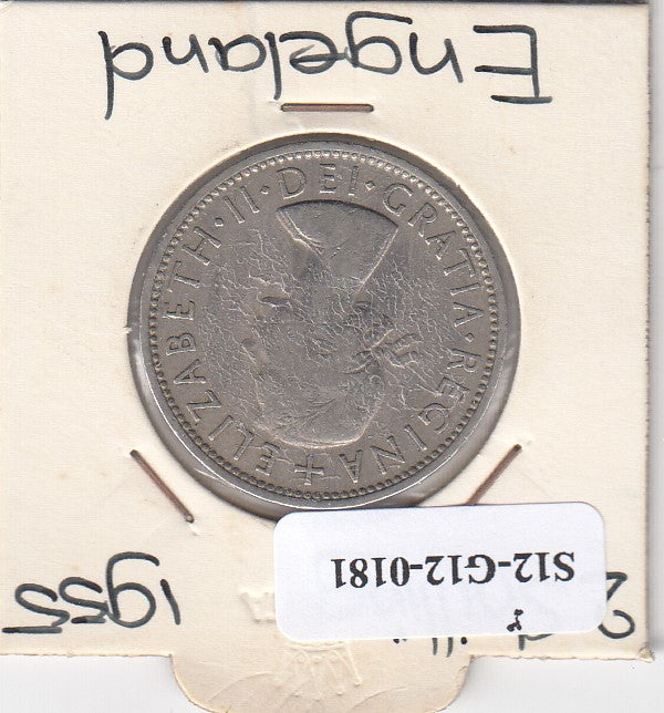 S12-G12-0181 United Kingdom 2 shillings (florin) 1955 VF KM# 906