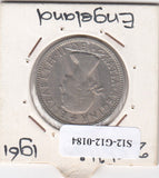 S12-G12-0184 United Kingdom 2 shillings (florin) 1961 VF KM# 906